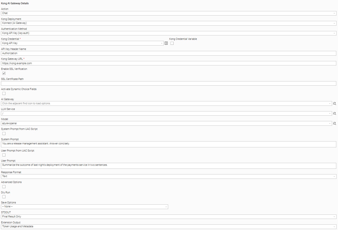 Configuration screenshot