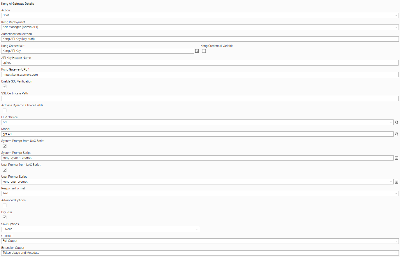 Configuration screenshot