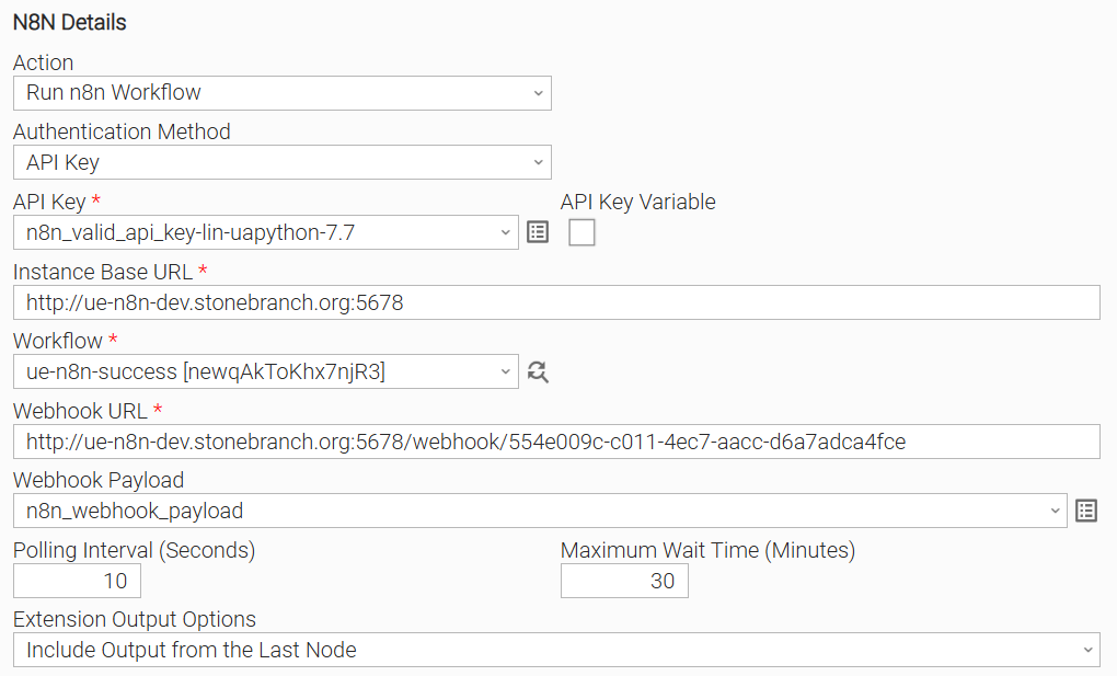 Configuration screenshot