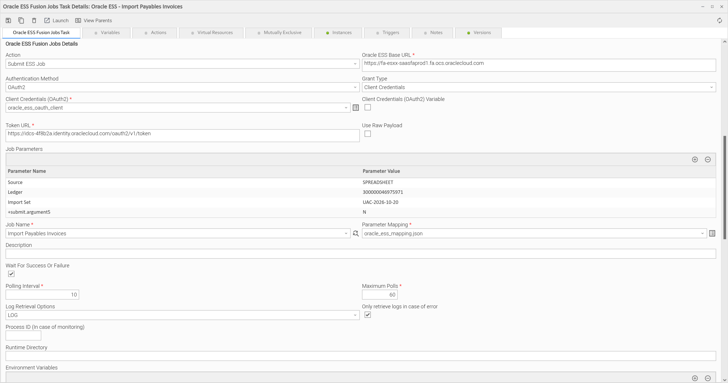 Retrieve the job log only when the job fails