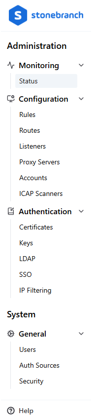 Screenshot of the Sidebar