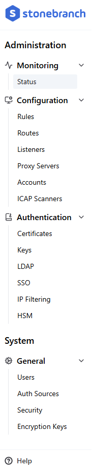 Screenshot of the Sidebar