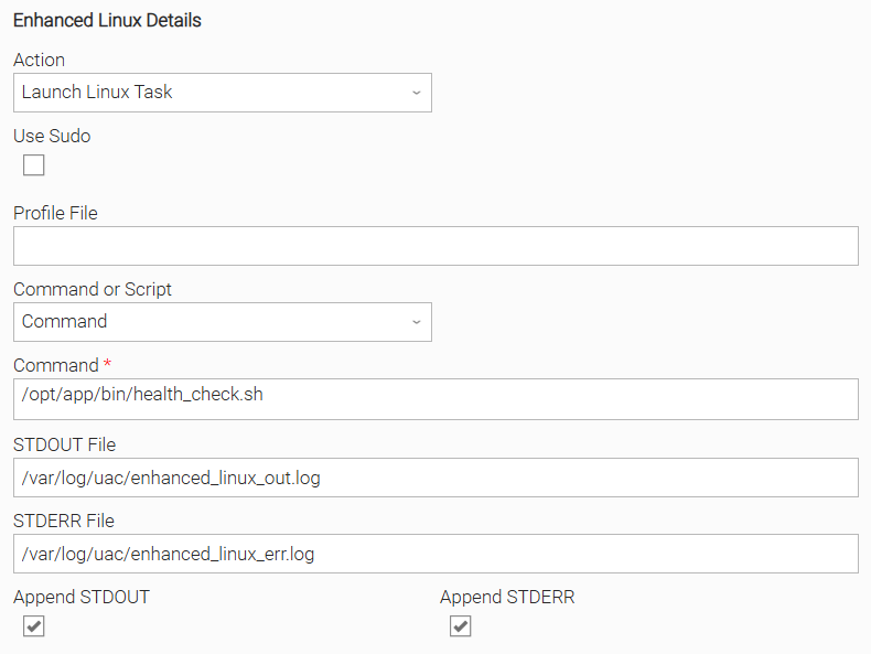 Configuration screenshot