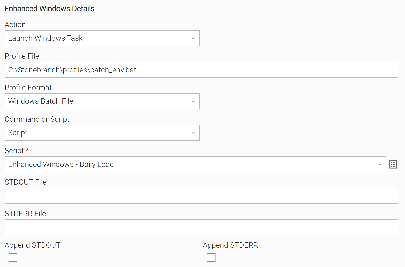 Configuration screenshot