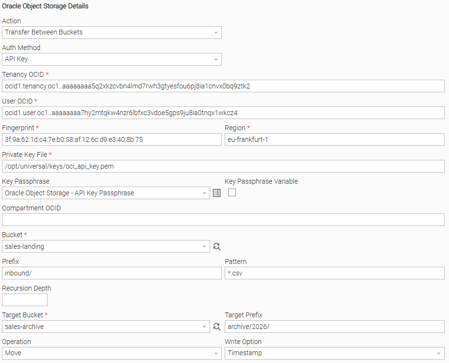 Configuration screenshot