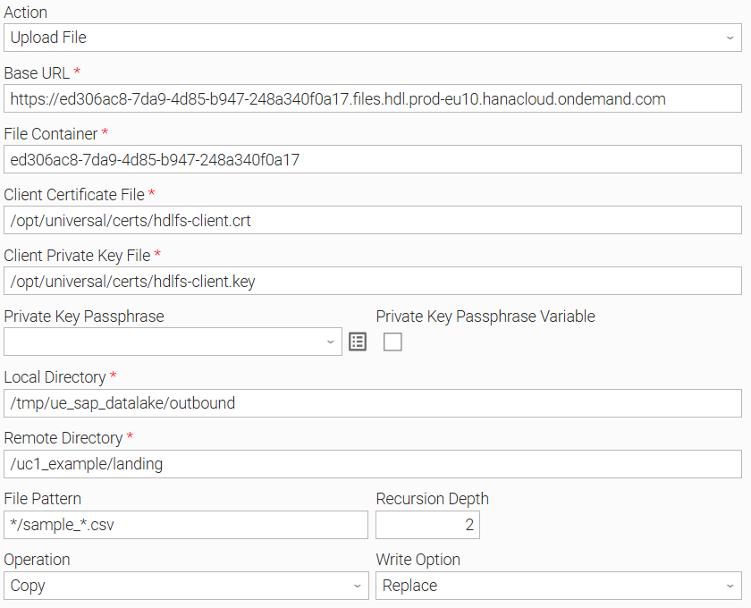 Configuration screenshot