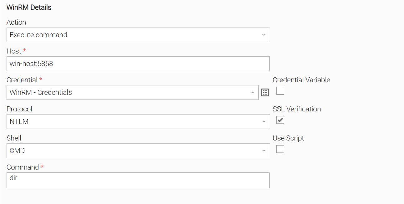 Configuration screenshot