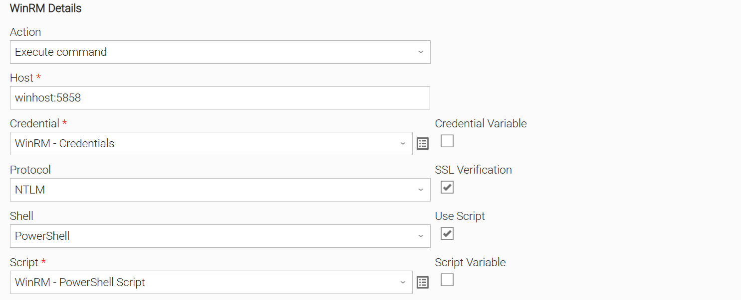 Configuration screenshot